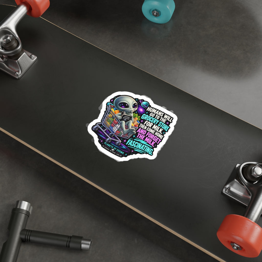 Funny Alien Sticker | Humans Forget the Milk | Cosmo Observation #002