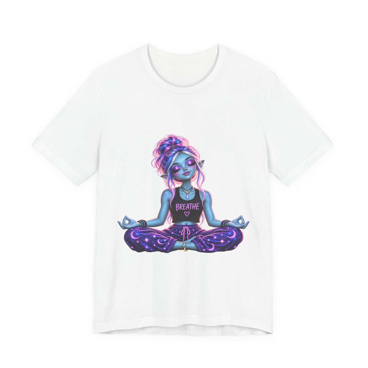 Breathe Alien T-Shirt | Cute Yoga Alien Graphic Tee