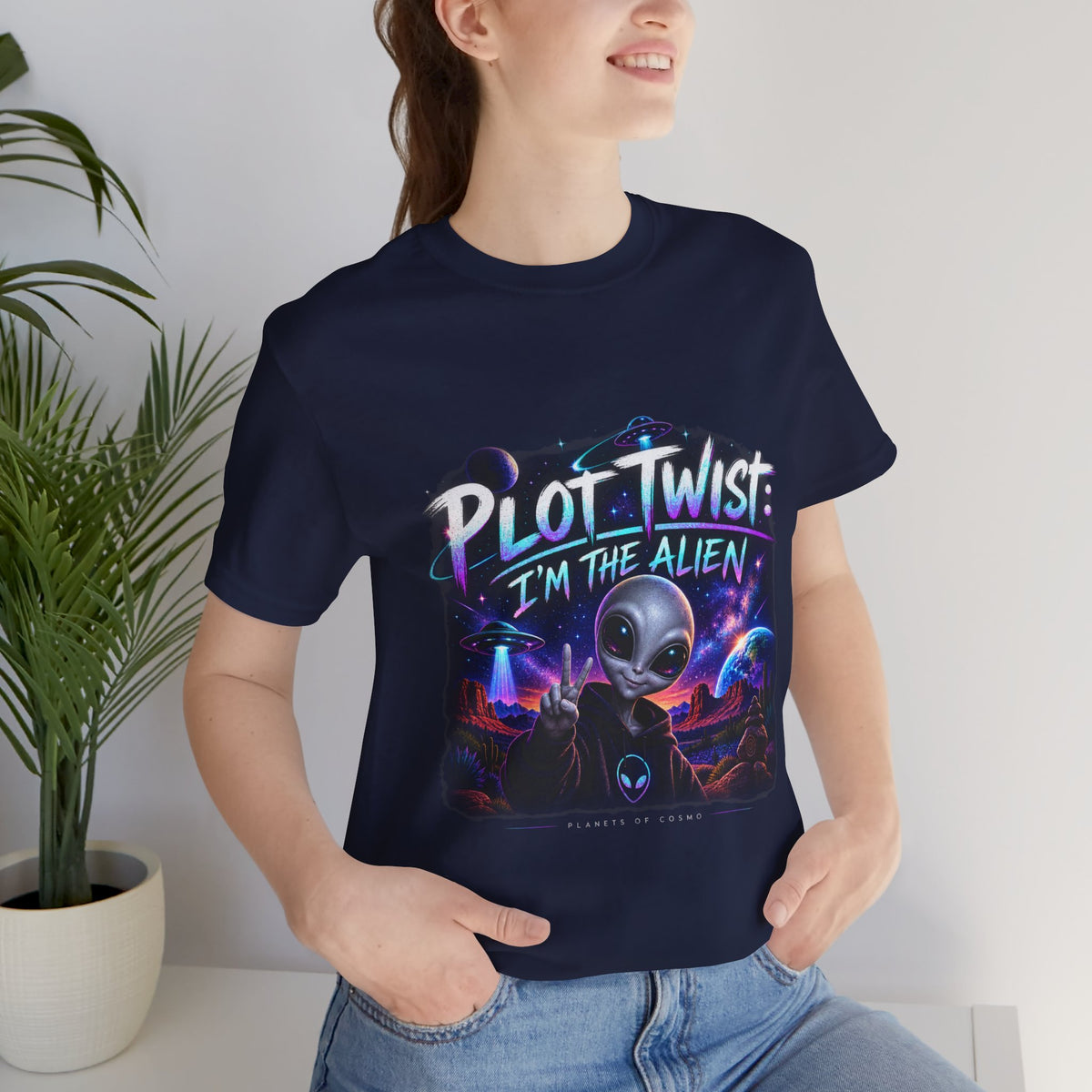 Funny Alien T-Shirt | Plot Twist I’m the Alien UFO Tee