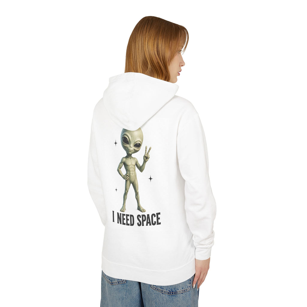 I Need Space – Funny Cosmo Alien Lightweight Hoodie