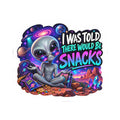 Funny Alien Sticker | I Was Told There Would Be Snacks UFO Sticker