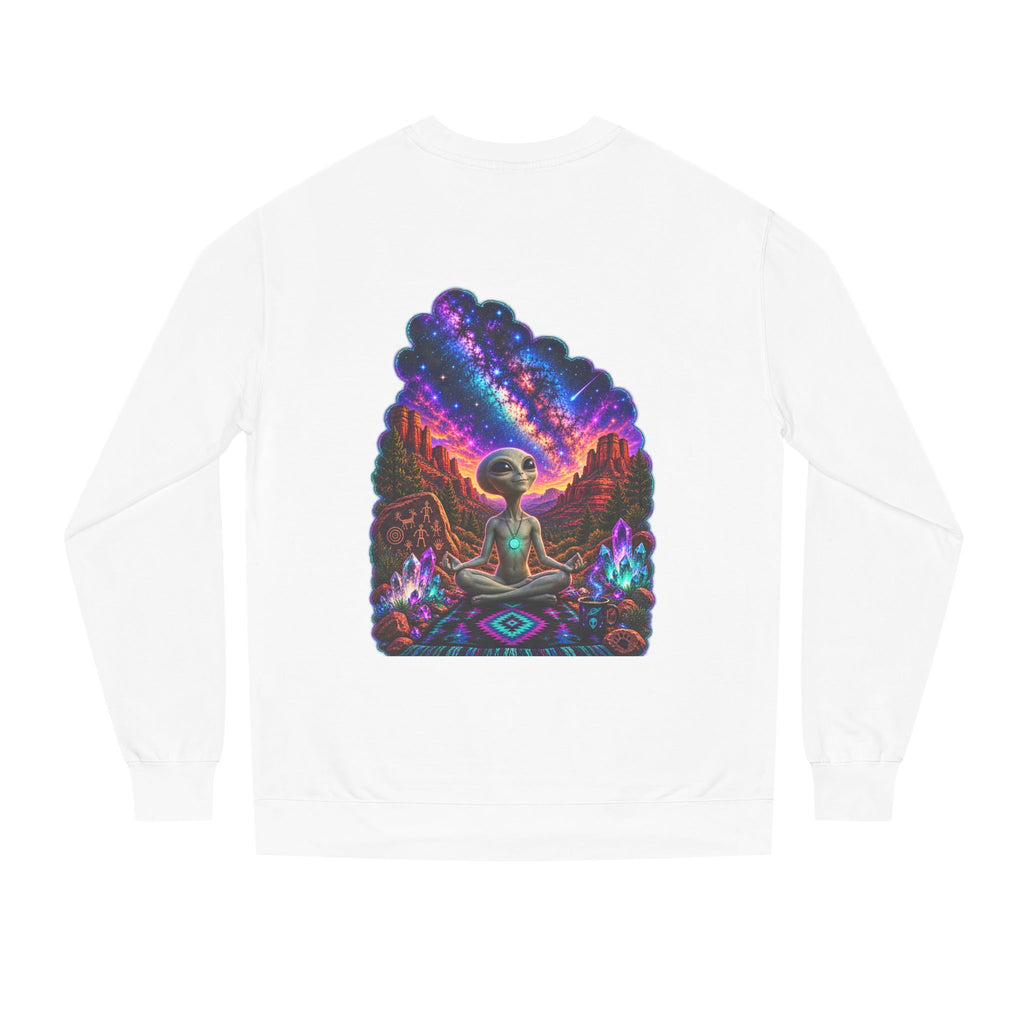 Alien Meditation Crewneck Sweatshirt | Be Curious