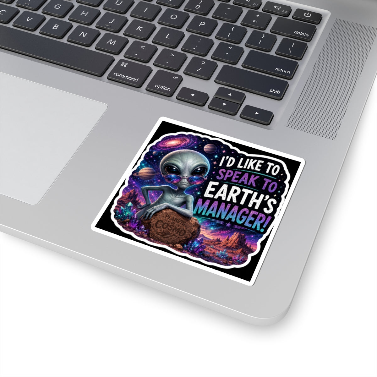 Funny Alien Sticker | I’d Like to Speak to Earth’s Manager UFO Sticker