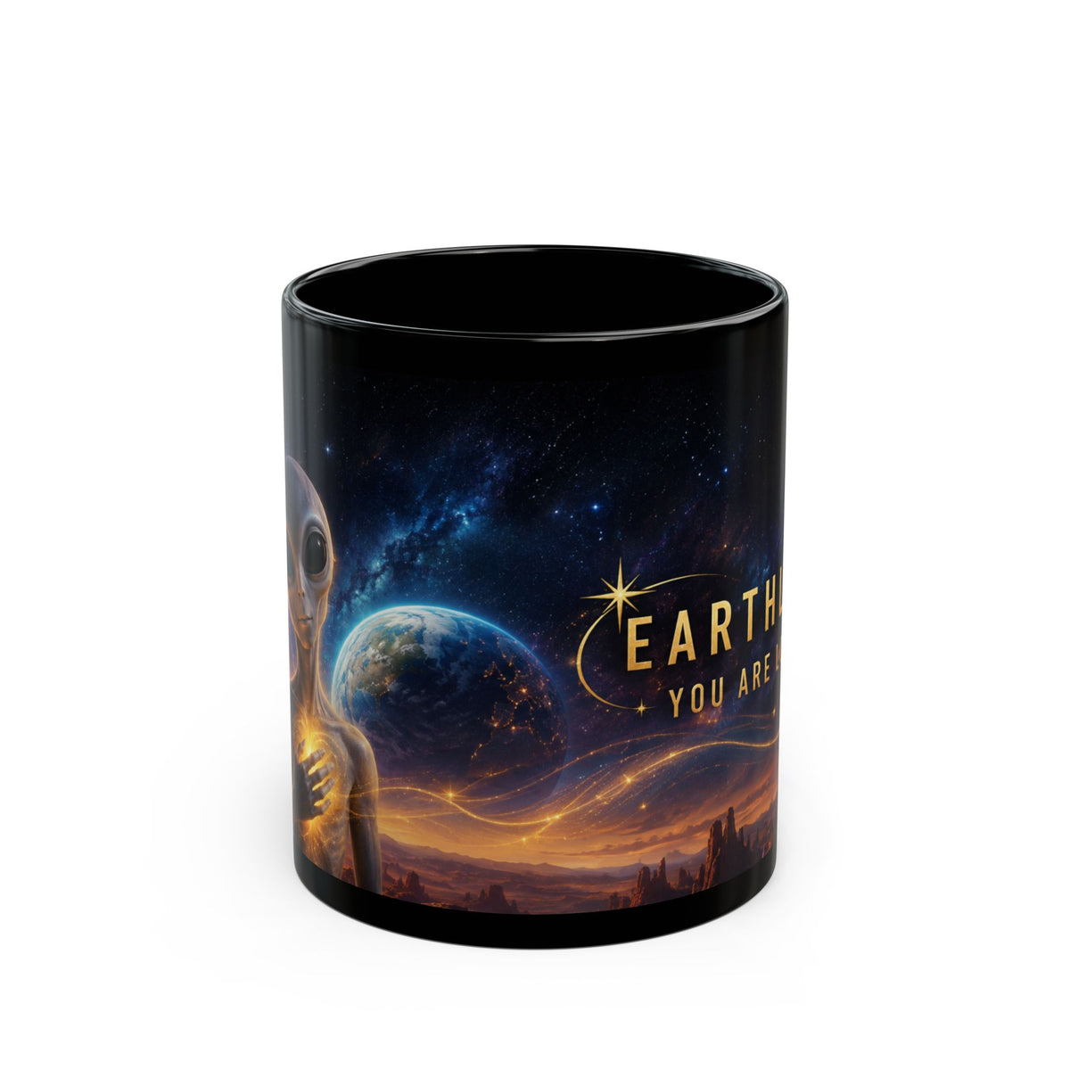 Alien Coffee Mug | Earthling You Are Loved Cosmic Space Mug