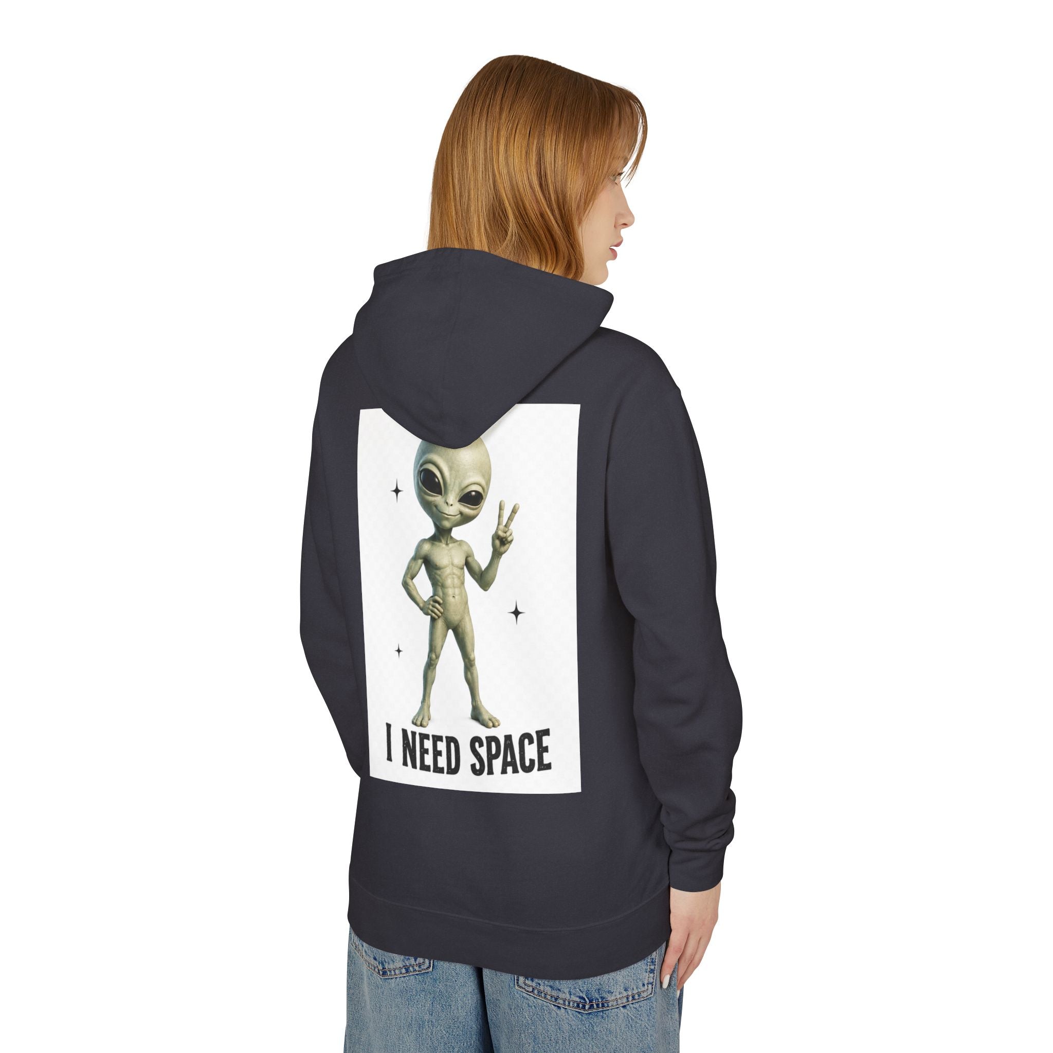 I Need Space – Funny Cosmo Alien Lightweight Hoodie