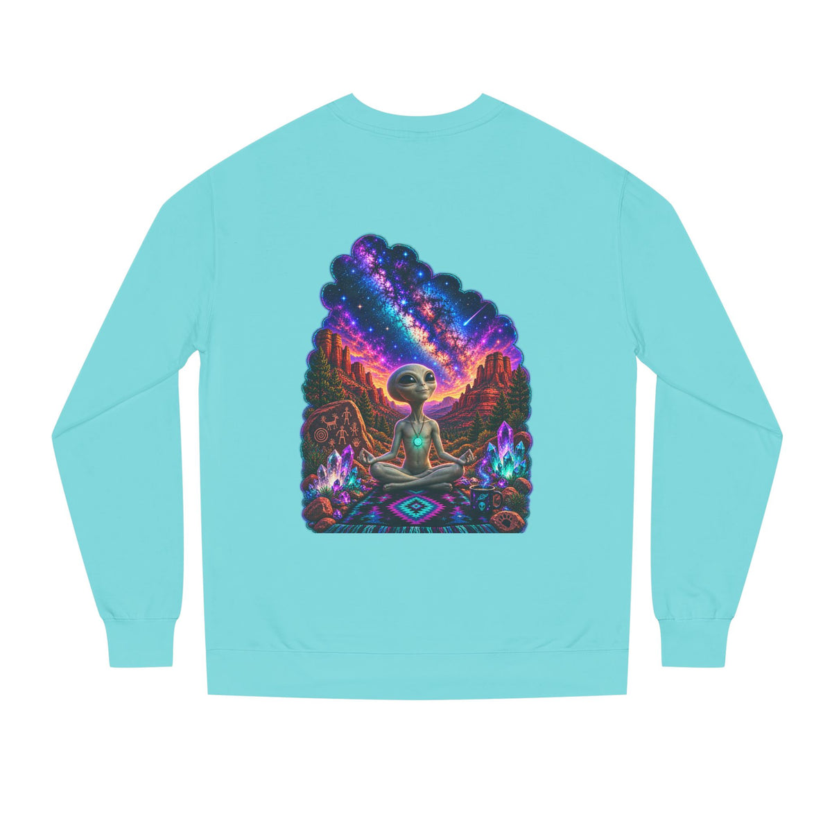 Alien Meditation Crewneck Sweatshirt | Be Curious