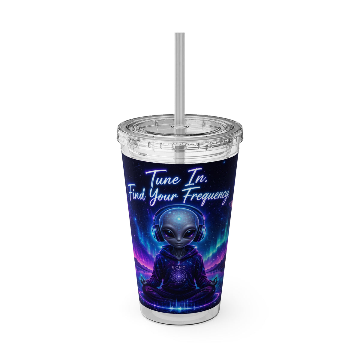 Alien Tumbler | Tune In Find Your Frequency Cosmic Travel Cup