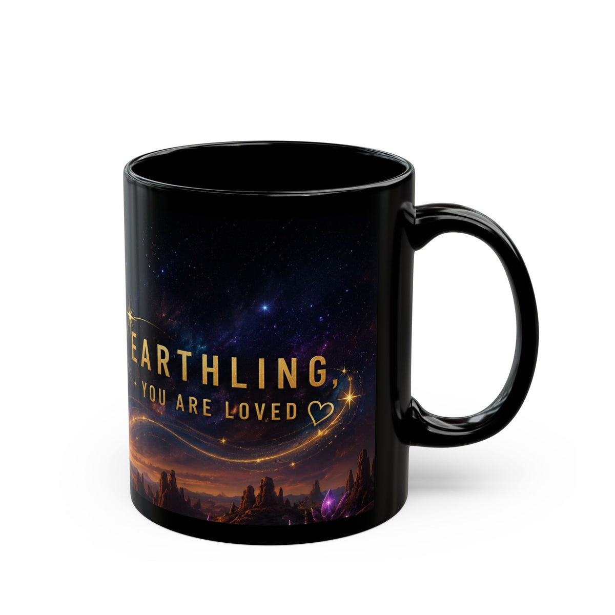Alien Coffee Mug | Earthling You Are Loved Cosmic Space Mug