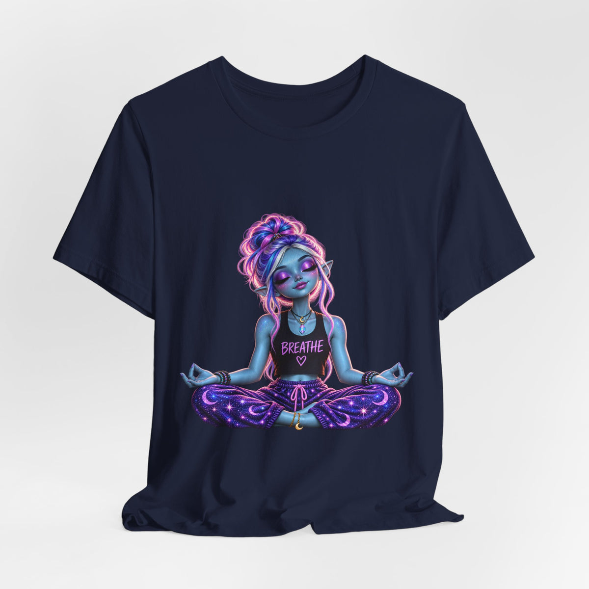 Breathe Alien T-Shirt | Cute Yoga Alien Graphic Tee