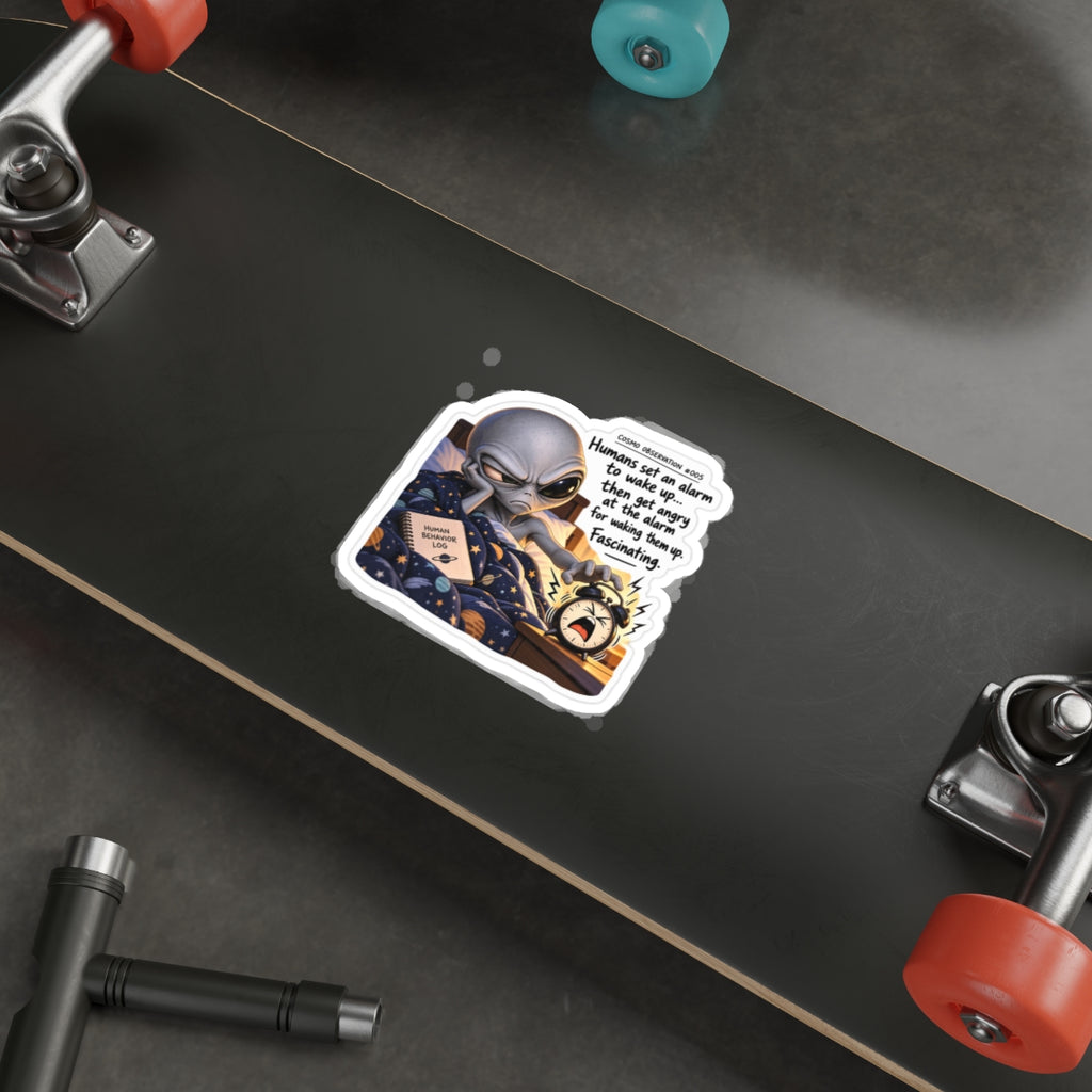 Funny Alien Sticker | Angry Alarm Clock | Cosmo Observation #005