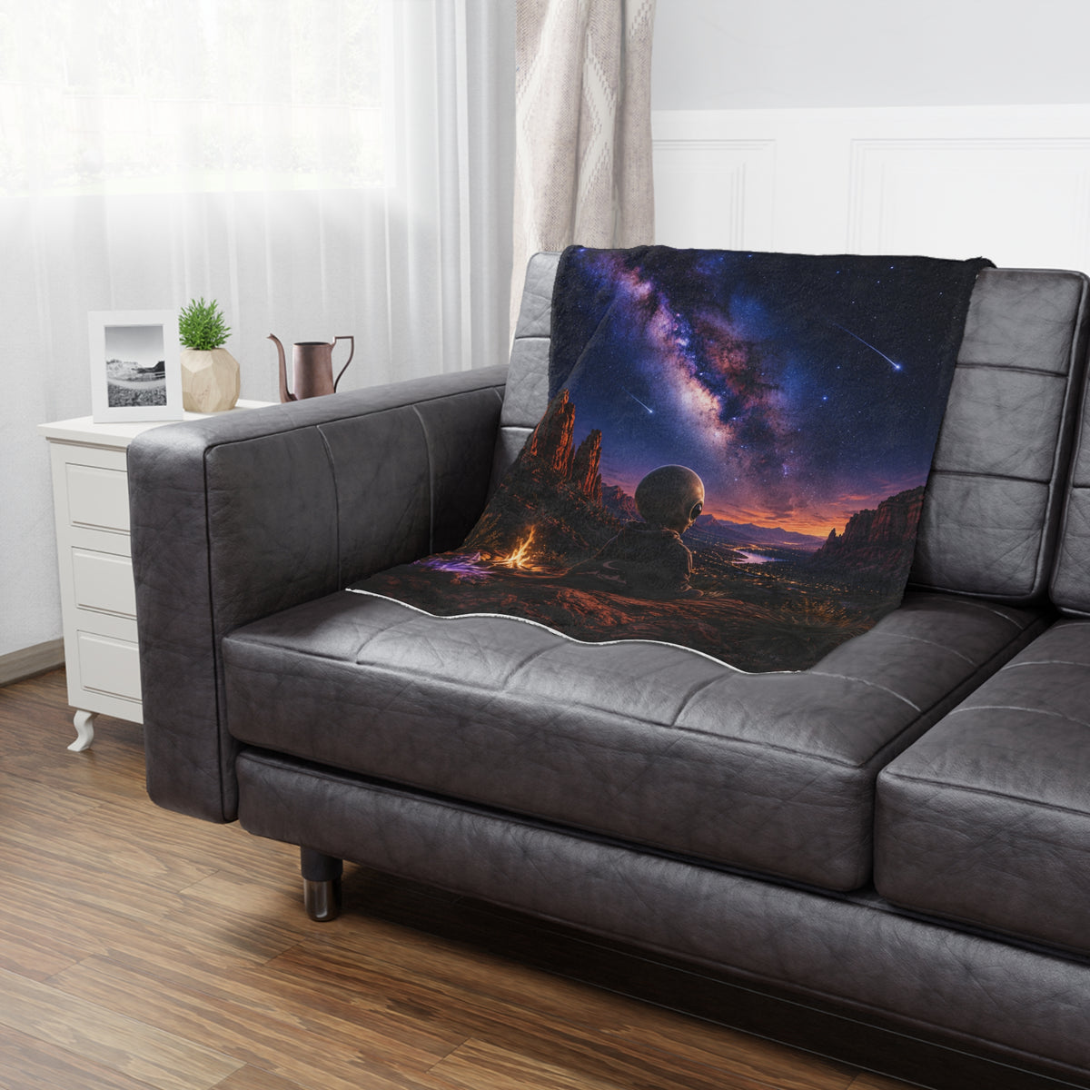 Alien Minky Blanket | Space Galaxy Throw Blanket