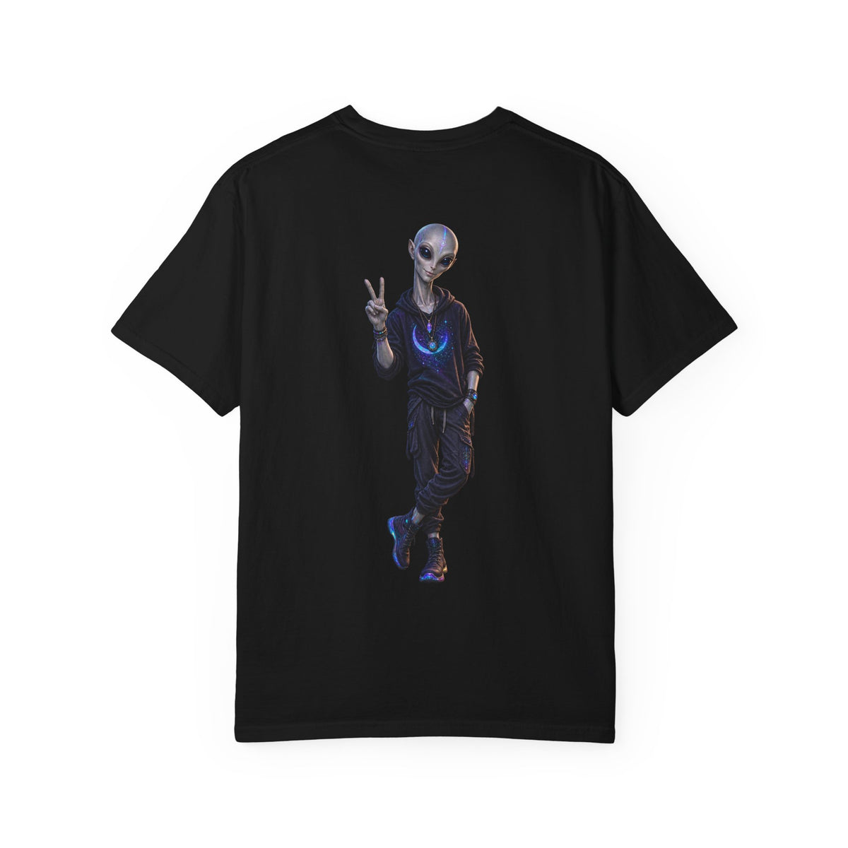 Alien Graphic T-Shirt | Cosmic Peace UFO Tee