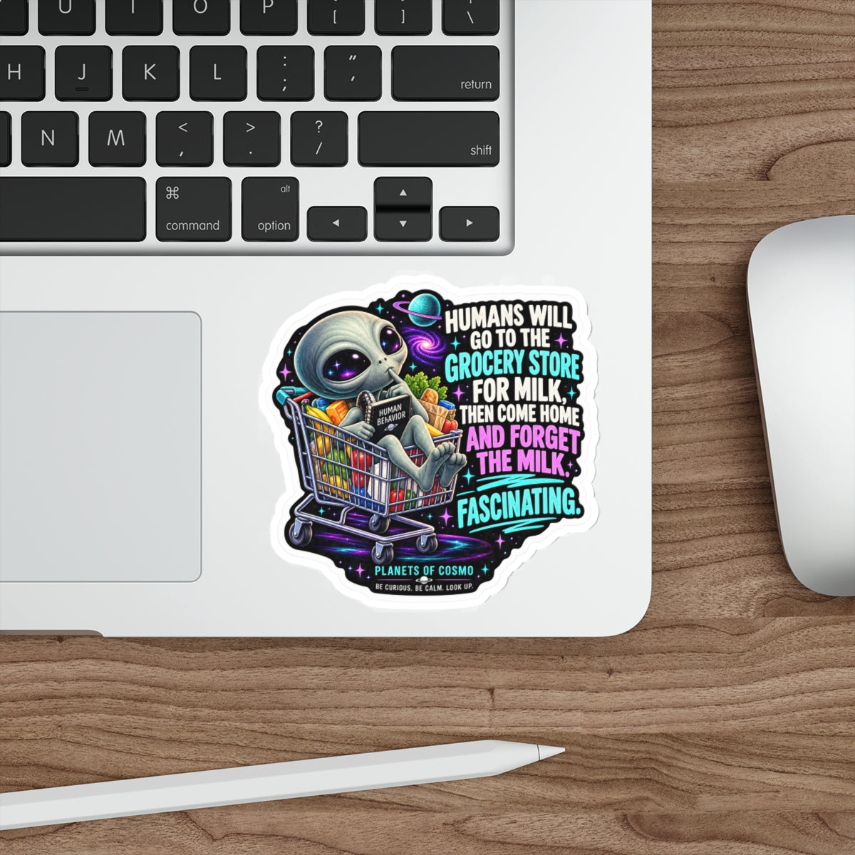 Funny Alien Sticker | Humans Forget the Milk | Cosmo Observation #002