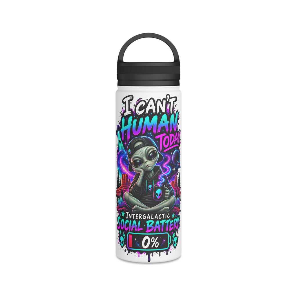 I Can’t Human Today – Funny Alien Cosmo After Dark Water Bottle