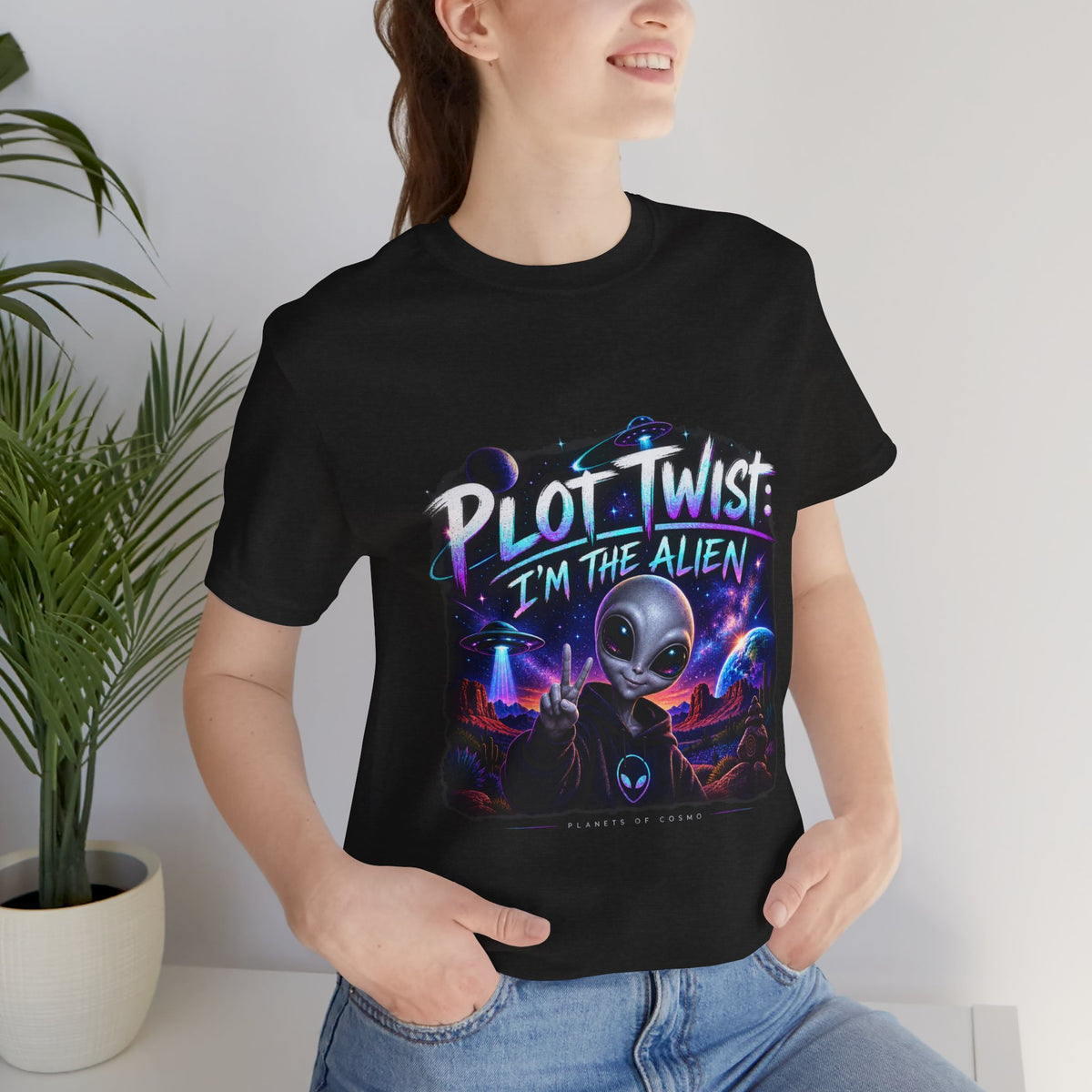 Funny Alien T-Shirt | Plot Twist I’m the Alien UFO Tee