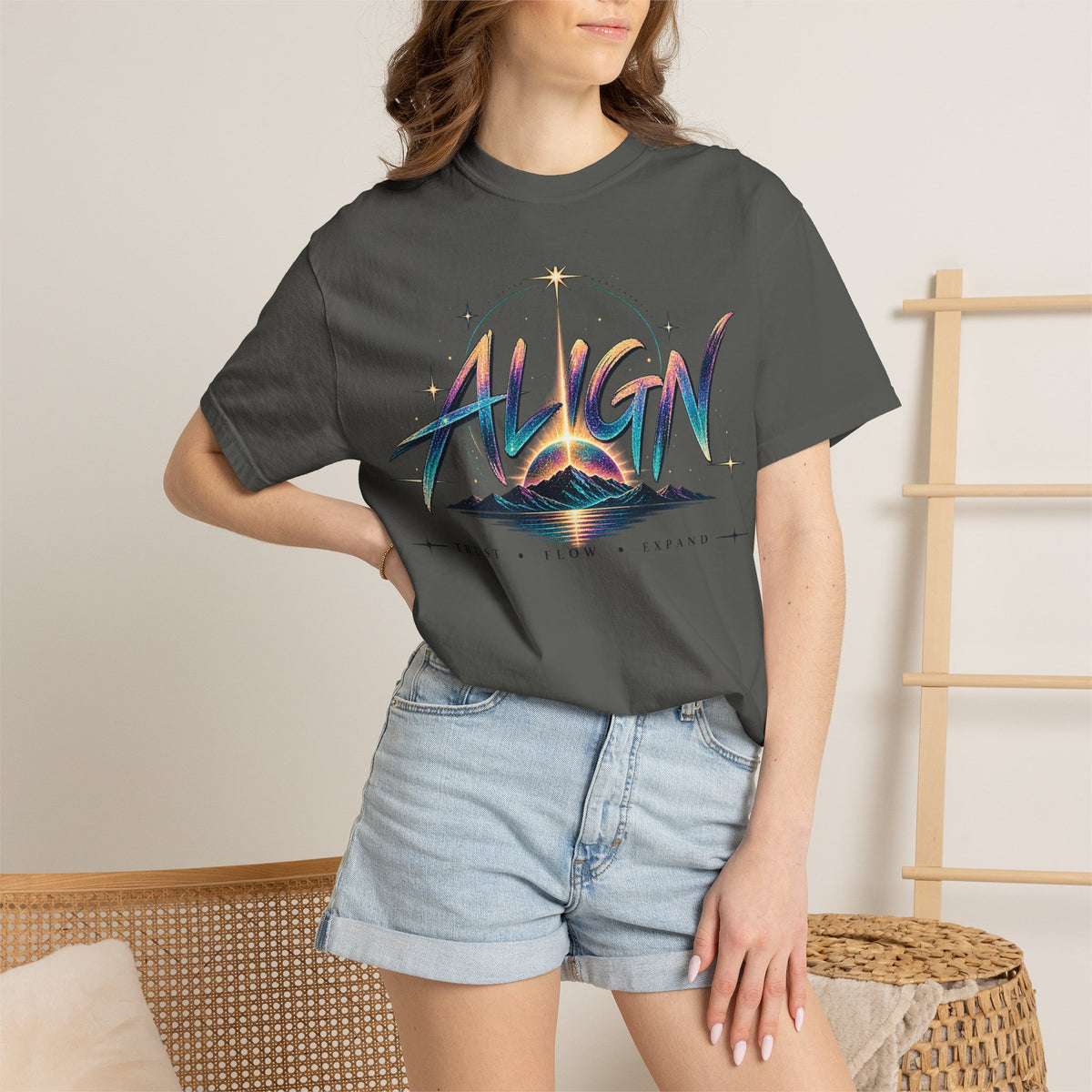 Cosmic Alignment Graphic T-Shirt | Spiritual Galaxy Tee