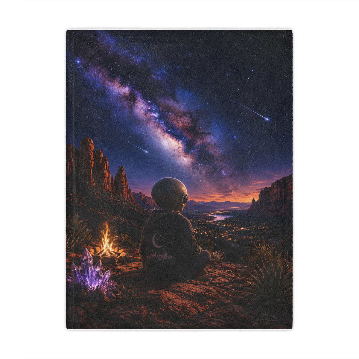 Alien Minky Blanket | Space Galaxy Throw Blanket