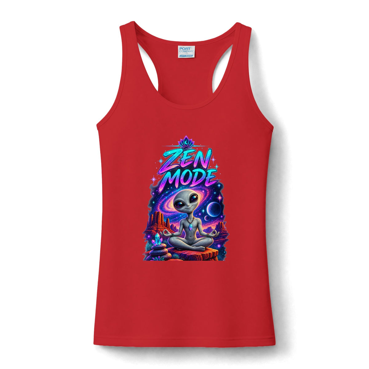 Women’s Zen Mode Alien Workout Tank Top