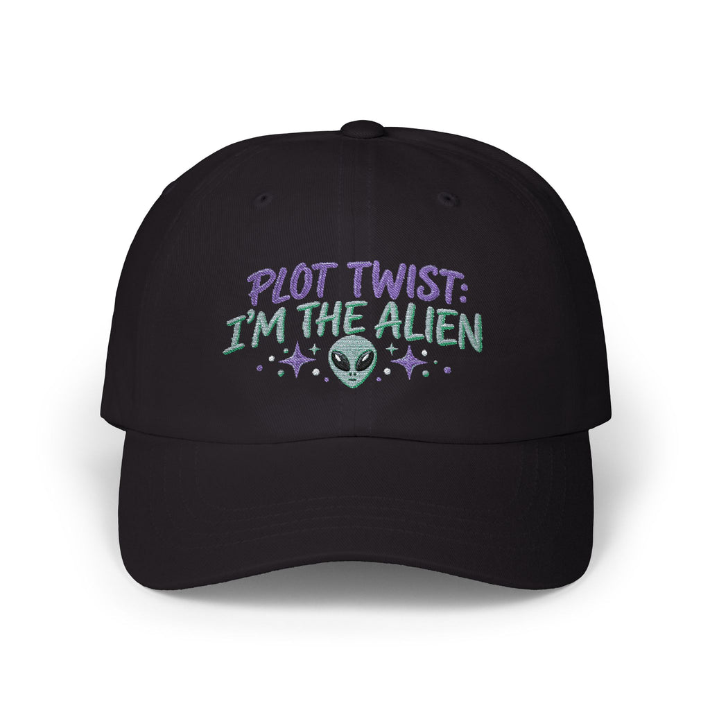 Funny Alien Embroidered Baseball Cap | Plot Twist I’m the Alien