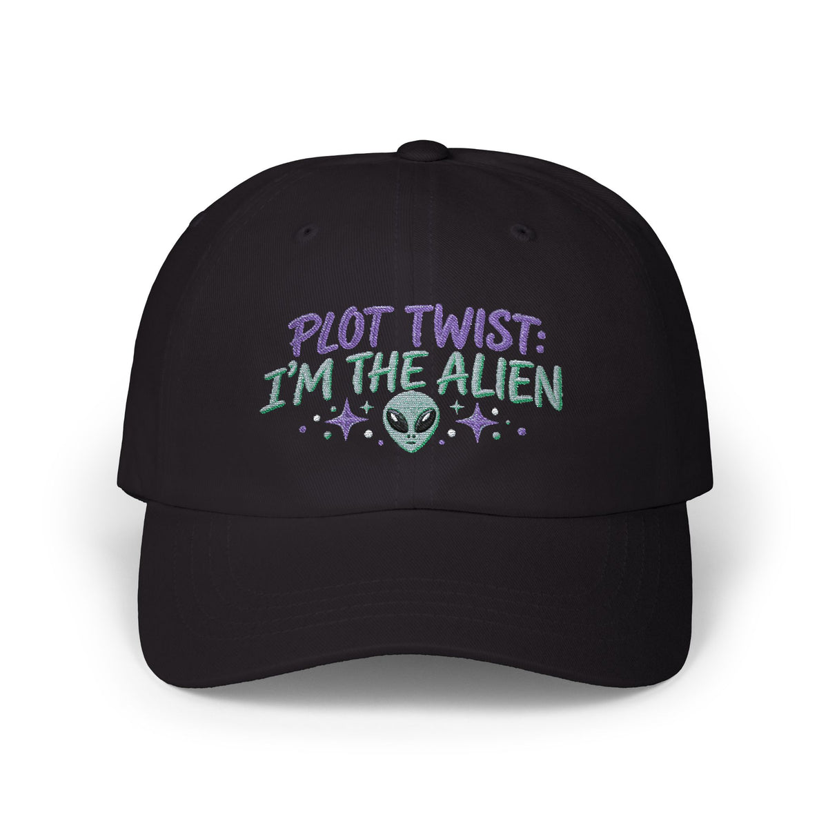 Funny Alien Embroidered Baseball Cap | Plot Twist I’m the Alien