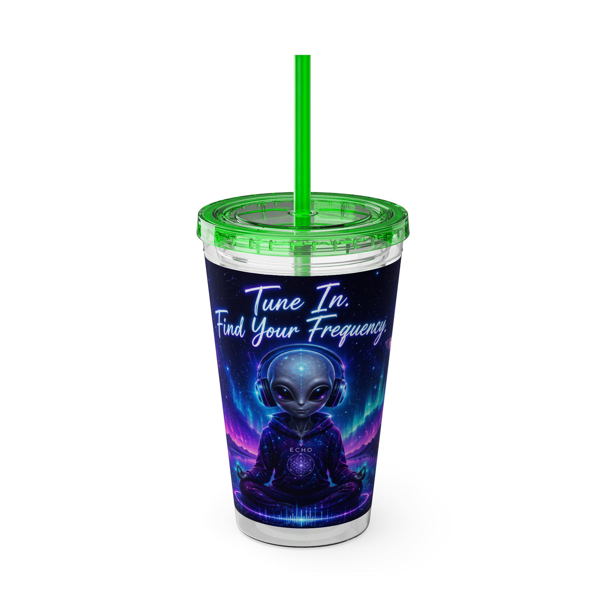 Alien Tumbler | Tune In Find Your Frequency Cosmic Travel Cup
