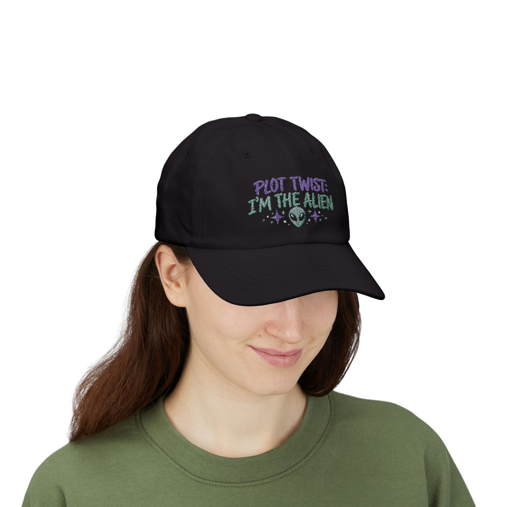Funny Alien Embroidered Baseball Cap | Plot Twist I’m the Alien