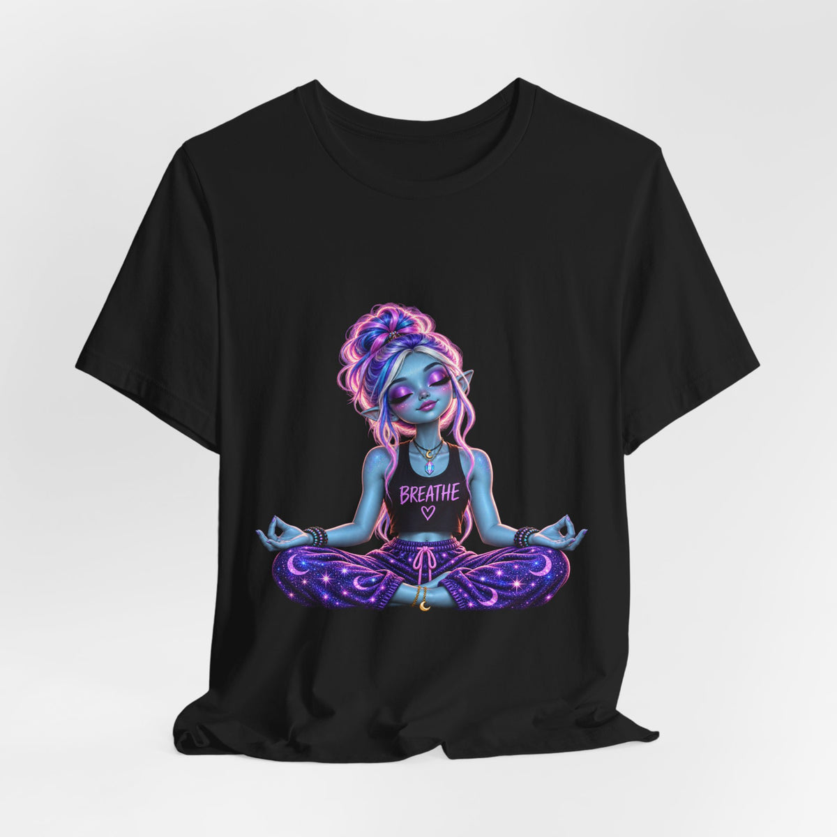 Breathe Alien T-Shirt | Cute Yoga Alien Graphic Tee