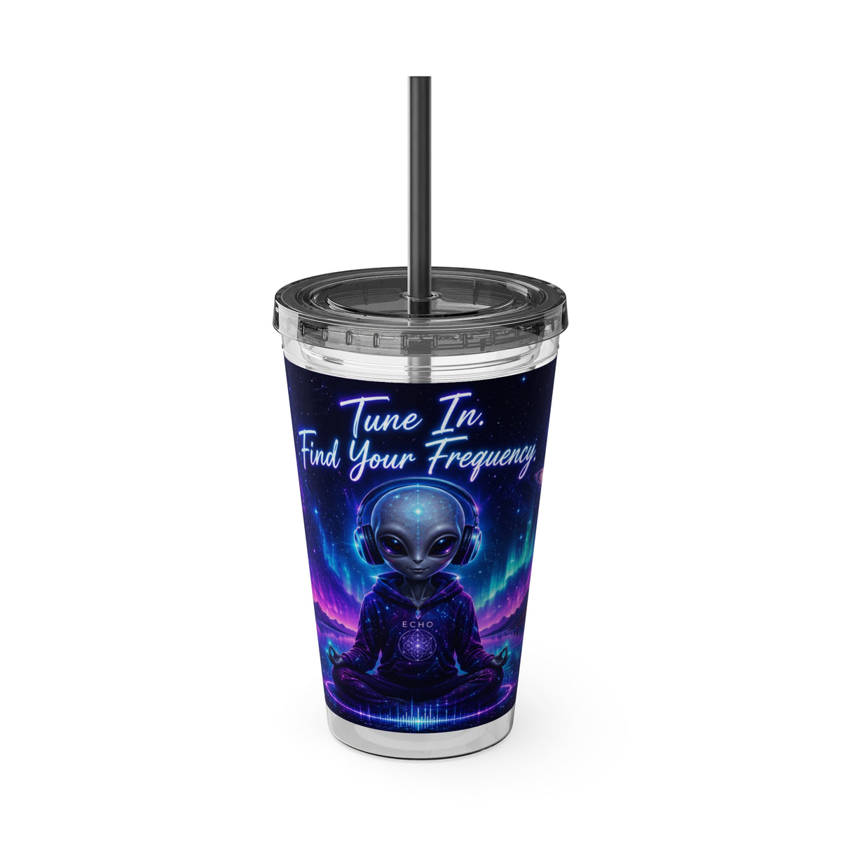 Alien Tumbler | Tune In Find Your Frequency Cosmic Travel Cup