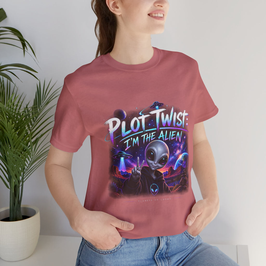 Funny Alien T-Shirt | Plot Twist I’m the Alien UFO Tee