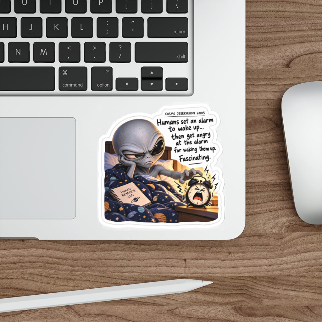 Funny Alien Sticker | Angry Alarm Clock | Cosmo Observation #005