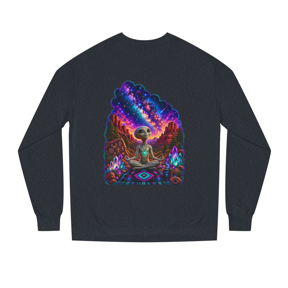 Alien Meditation Crewneck Sweatshirt | Be Curious