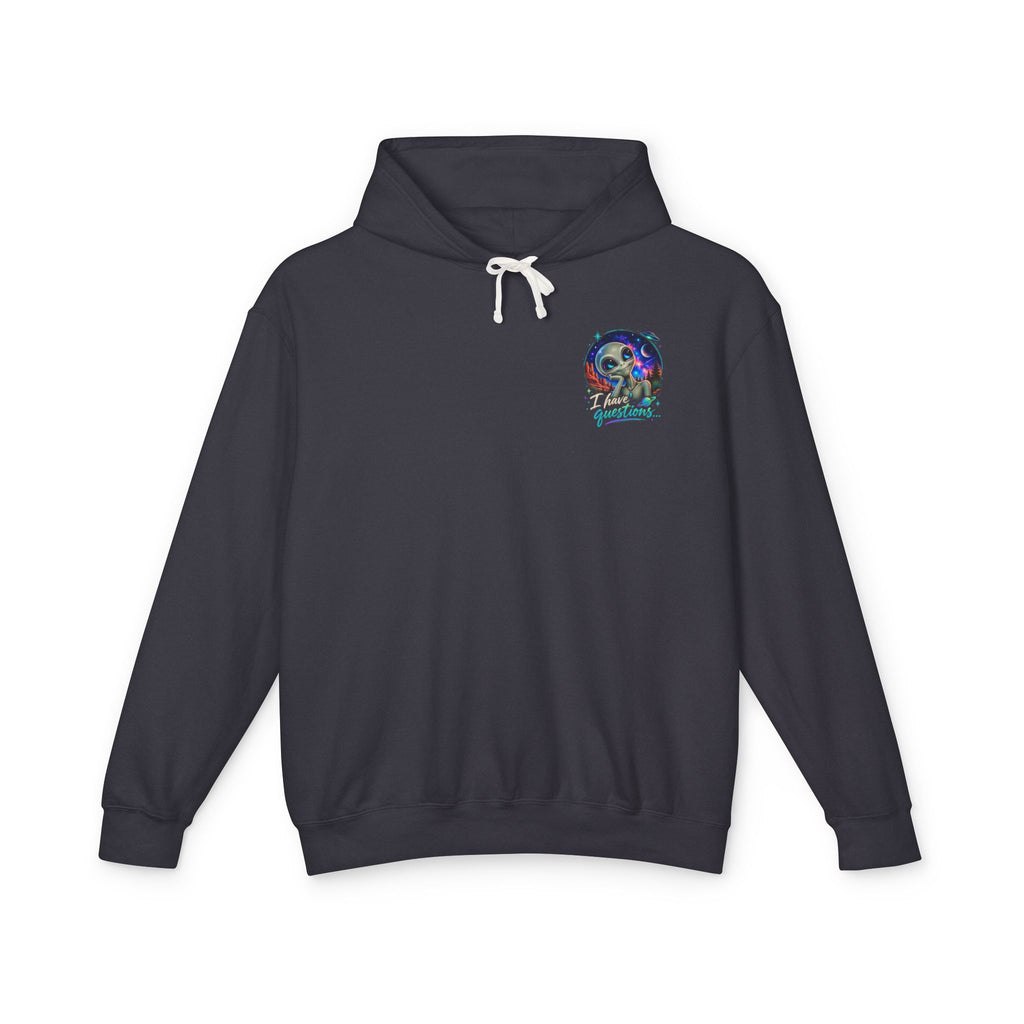 I Have Questions About This Planet – Cosmo Alien Lightweight Hoodie 👽🌎🛸