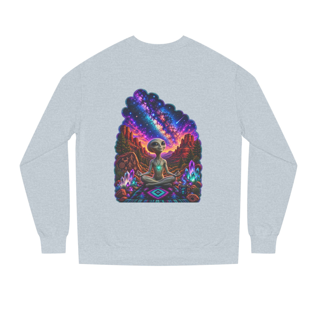 Alien Meditation Crewneck Sweatshirt | Be Curious