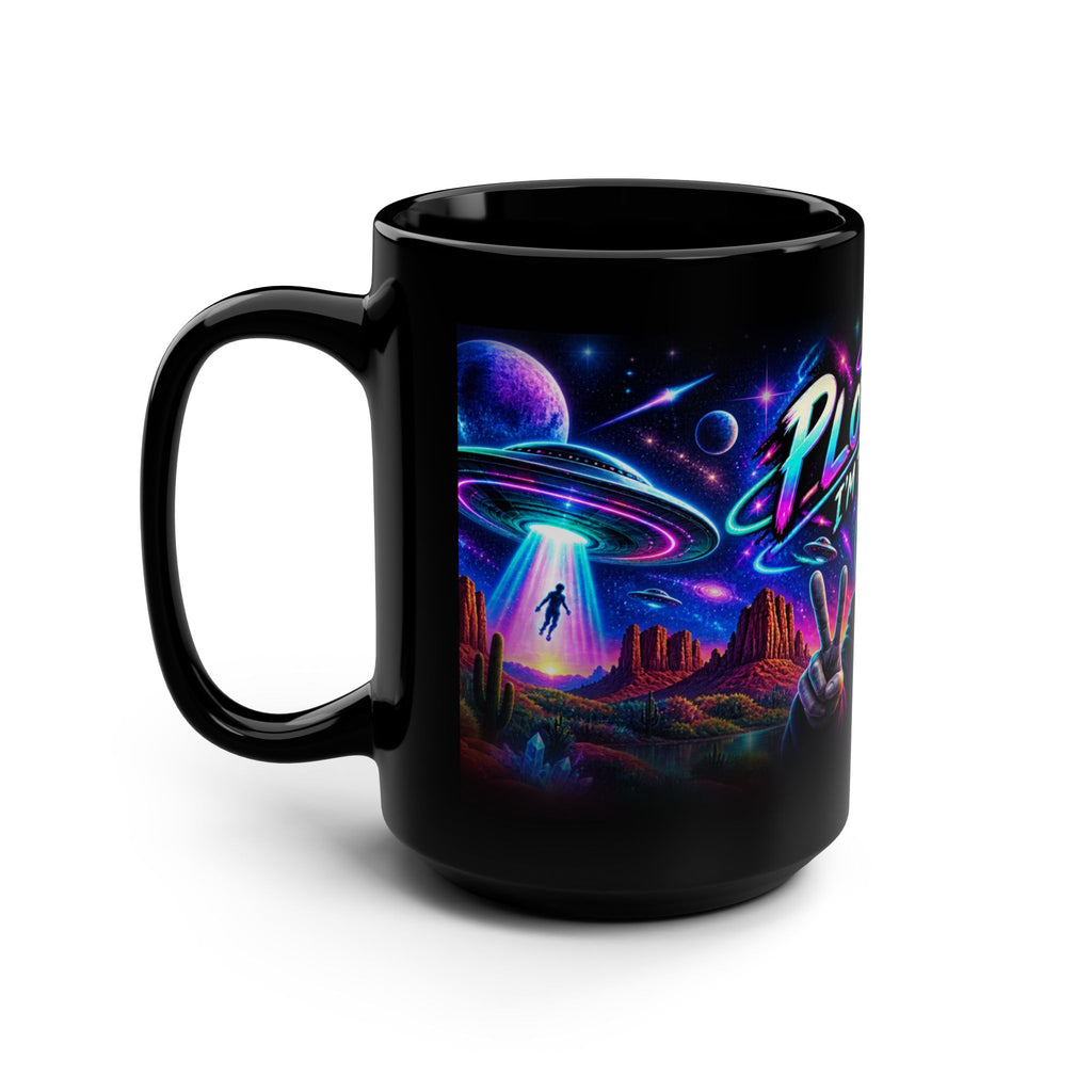 Funny Alien Coffee Mug | Plot Twist I’m the Alien 15oz Black Mug