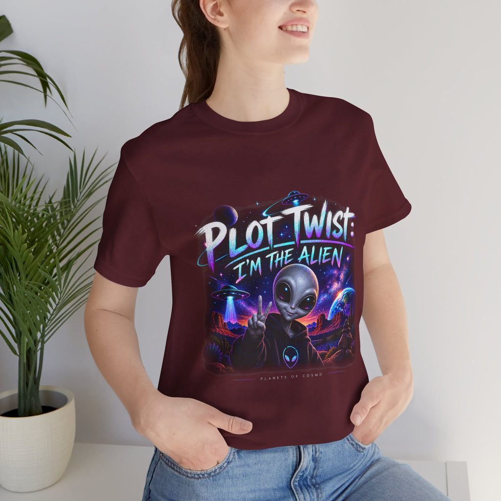 Funny Alien T-Shirt | Plot Twist I’m the Alien UFO Tee