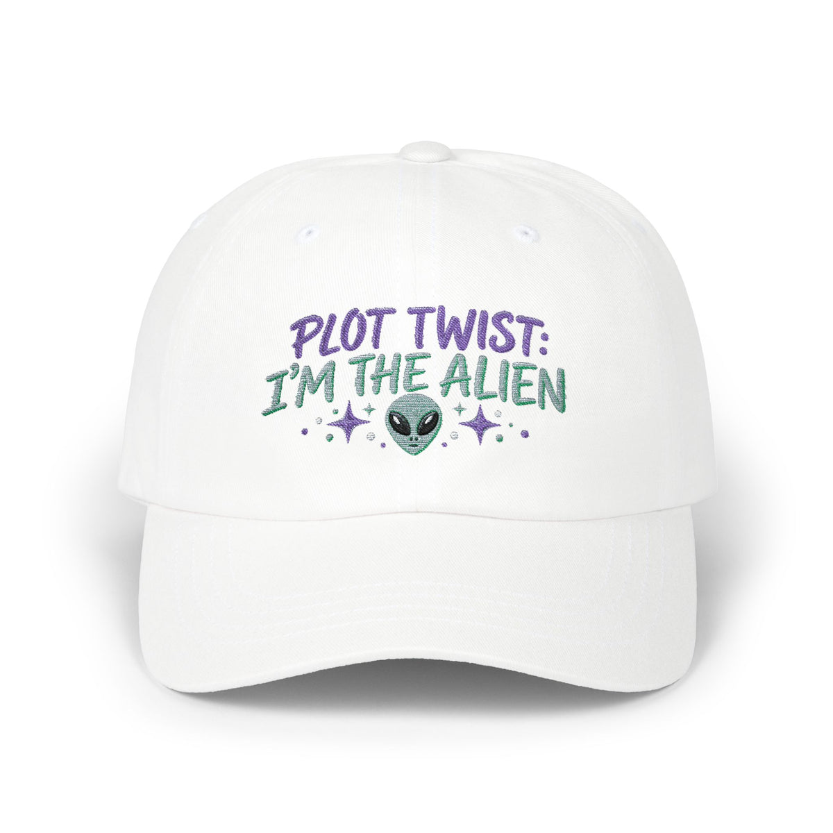 Funny Alien Embroidered Baseball Cap | Plot Twist I’m the Alien