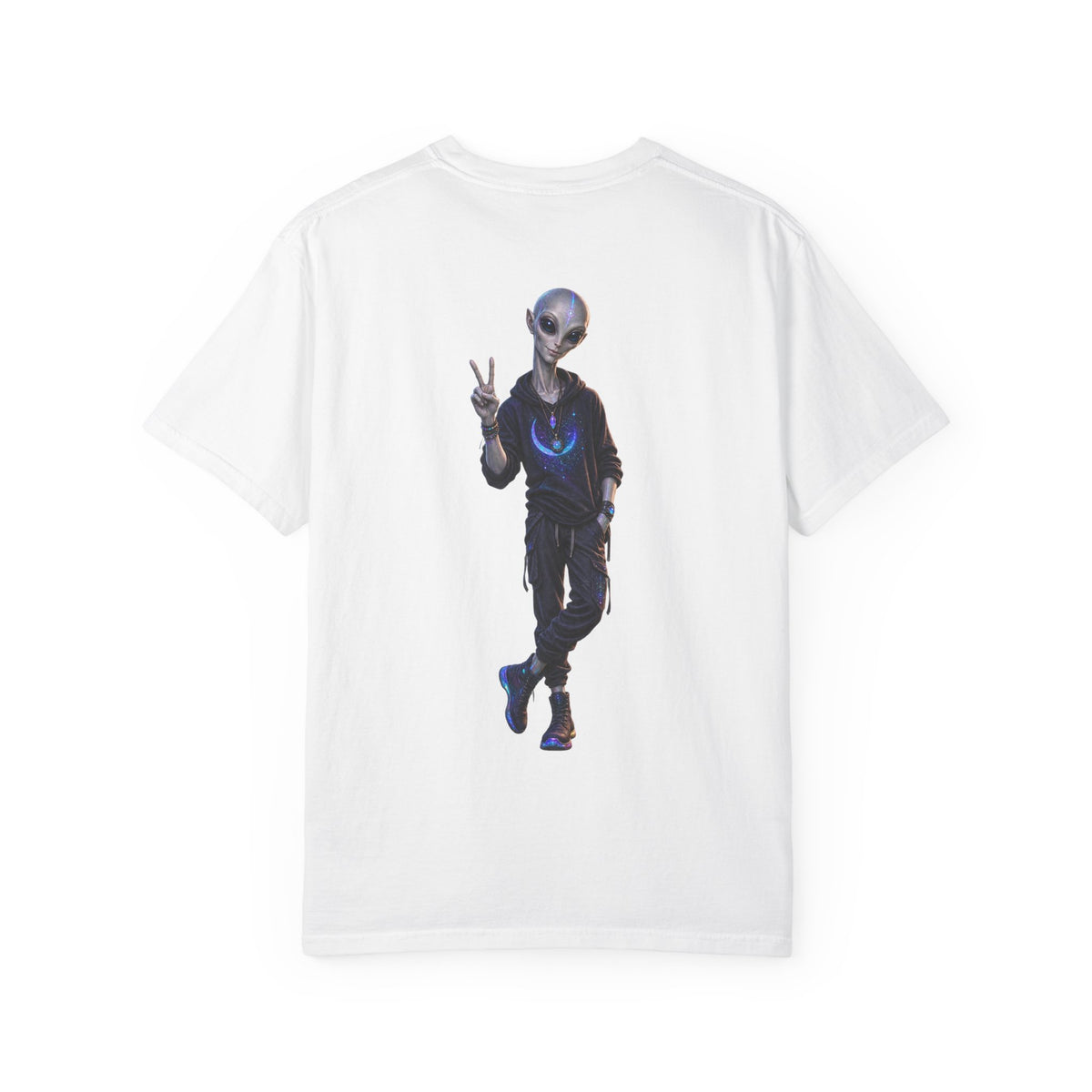 Alien Graphic T-Shirt | Cosmic Peace UFO Tee