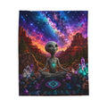 Cosmo’s Cosmic Meditation Plush Blanket 👽🌌✨